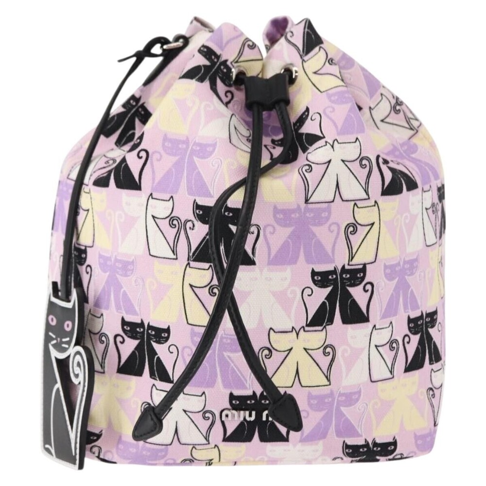 Miu Miu Drawstring Printed Canvas
